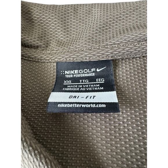 Nike Golf Tour Performance Dri-FIT Polo Shirt Men’s XXL Brown Stretch Athletic - Picture 6 of 11
